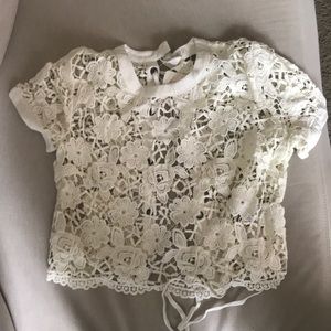 NEVER WORN forever 21 woven lace top